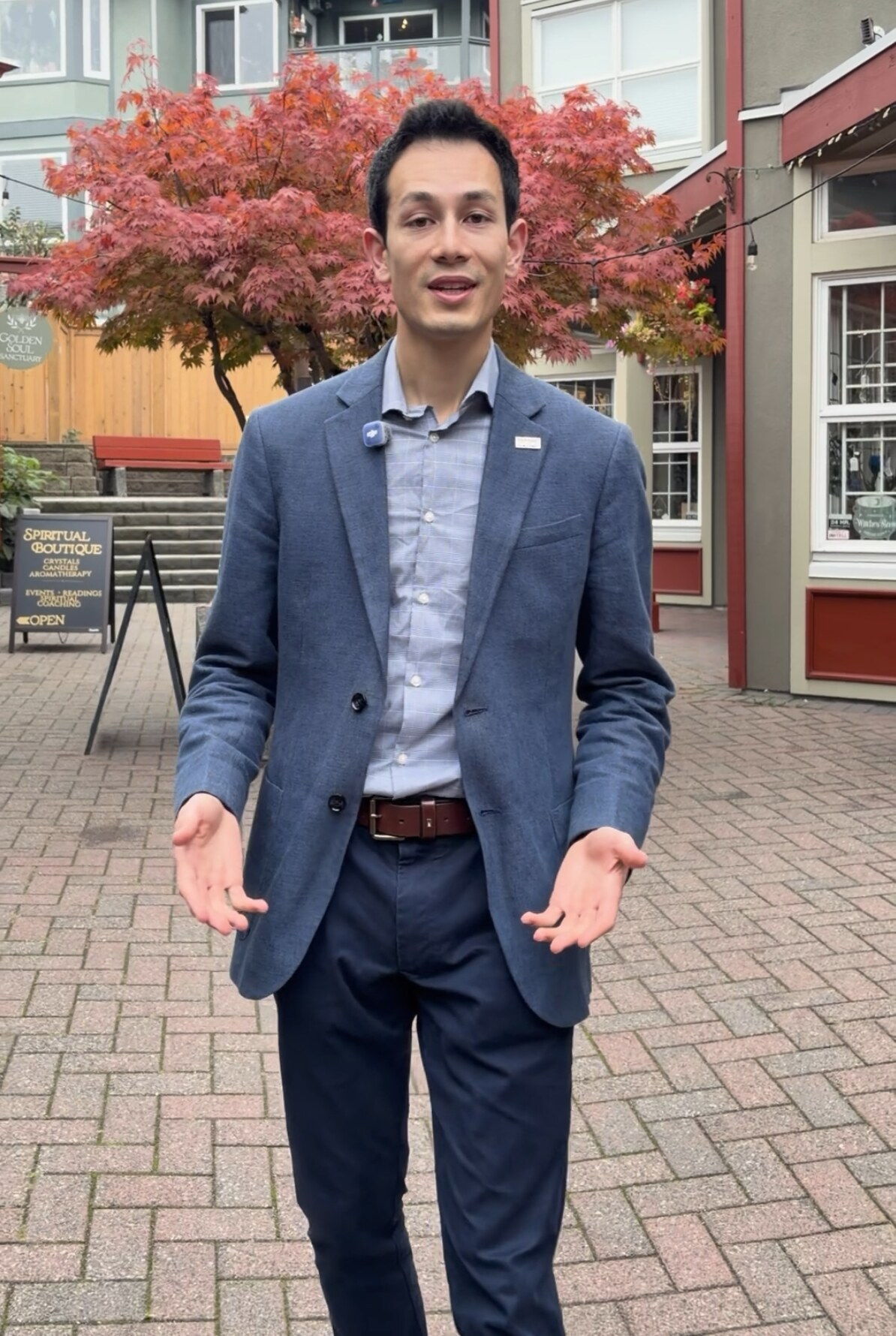 Matthew Miller speaking to camera in the Time for a Change campaign video.