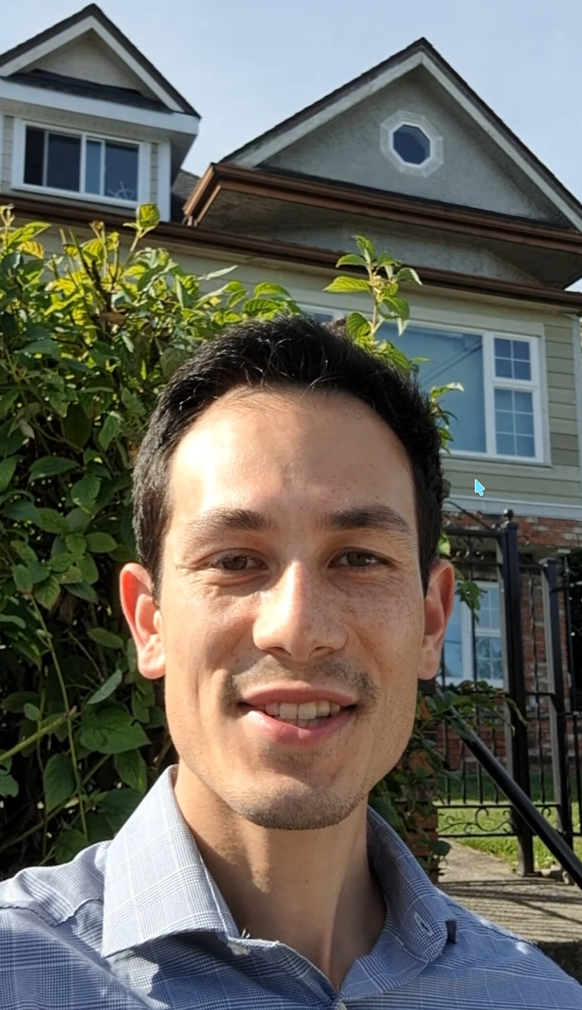 Matthew Miller speaking to camera in a video reminding Nanaimo residents to vote.